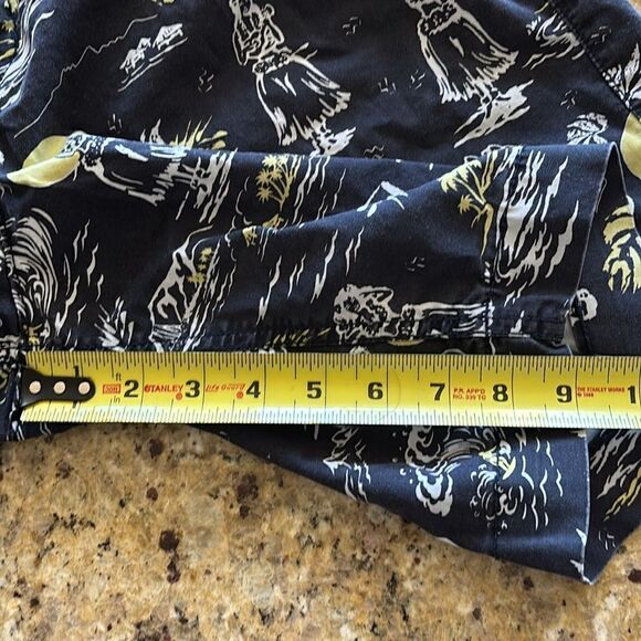 American Eagle Hula‎ Girl Print Blue Bermuda Shorts size 36” inseam 9” - Picture 6 of 7